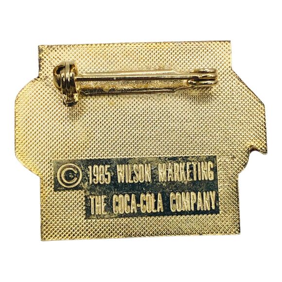 VTG Coca Cola 1986 100th Centennial Celebration Anniversary Lapel Hat PIN Enamel - Picture 3 of 6
